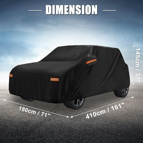 X AUTOHAUX Full Car Cover for Mini Cooper 2DR 2002-2021 210D-PU w/Zipper