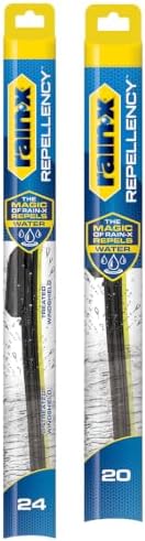 Rain-X 810347 Repellency Water Repellent Wiper Blades, 24" & 20" Windshield Wipers, All Weather Streak-Free for Enhanced Visibility w/Water Repellency Formula [Amazon Exclusive]