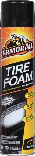 Armor All Tire Foam, Tire Cleaner Spray for Cars, Trucks, Motorcycles, 20 Oz Each, 1.25 Pound (Pack of 5)