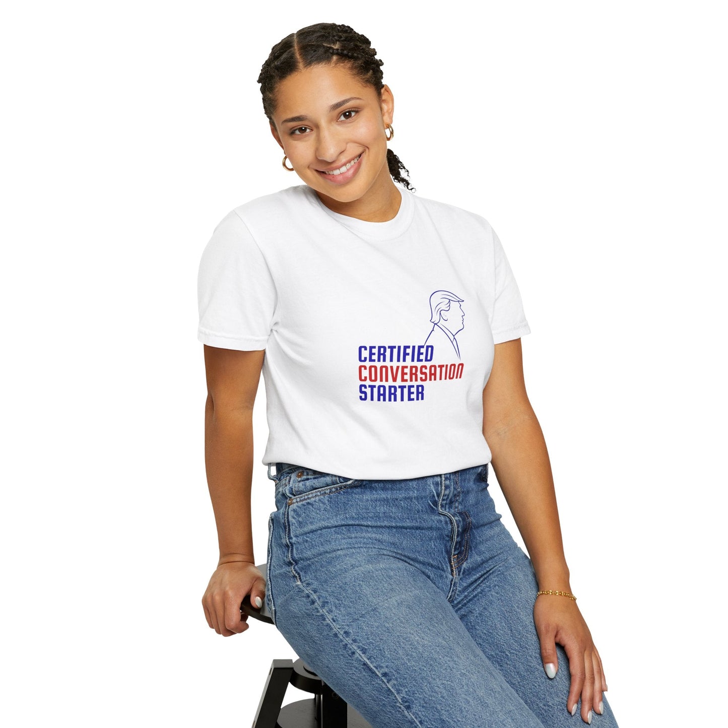 Certified Conversation Starter T-Shirt | Political Parody Tee