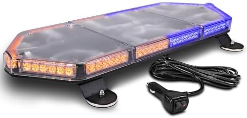 LAMPHUS NanoFlare 26 Inch 80W Amber Blue LED Strobe Light Bar For Trucks