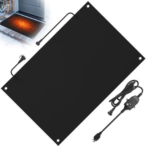 24 x 36 in Heated Snow Melting Mats,No-Slip Rubber Heated Outdoor Mats