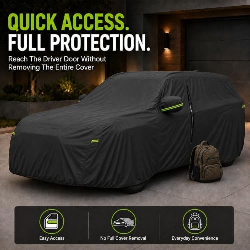 Car Cover for Toyota RAV4, Waterproof with Door Zipper