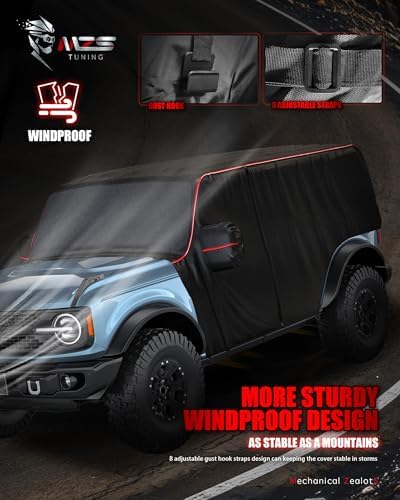 MZS 600D Waterproof Outdoor Cab Cover for Bronco 4 Door 2021-2026