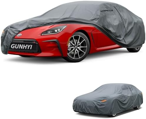 GUNHYI Premium Car Cover Custom Fit Toyota 86/GR86, 16 Layers Heavy Duty Car Cover Waterproof All Weather with Zipper Door for Sun Rain Snow Dust Uv Protection