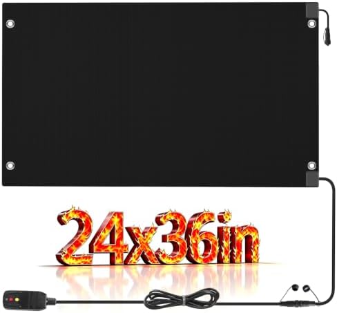 Heated Snow Melting Mat with GFCI,24" x 36" Heated Outdoor Mats for Walkway