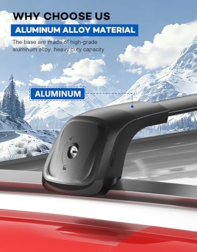 All-Aluminum 330lbs Roof Rack Cross Bars for Nissan Kicks 2025 2026