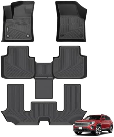 ANBINGO® Floor Mats Custom for VW Atlas 2018-2025 6 Passenger