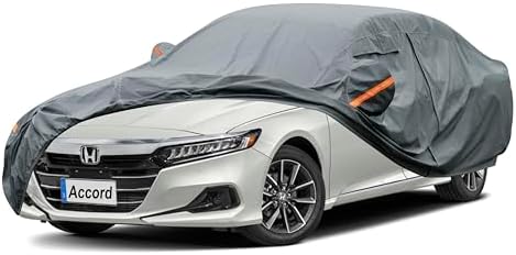 GUNHYI Premium Car Cover Custom Fit Honda Accord (1990-2026), 16 Layers Heavy Duty Car Cover Waterproof All Weather with Zipper Door for Sun Rain Snow Dust Uv Protection