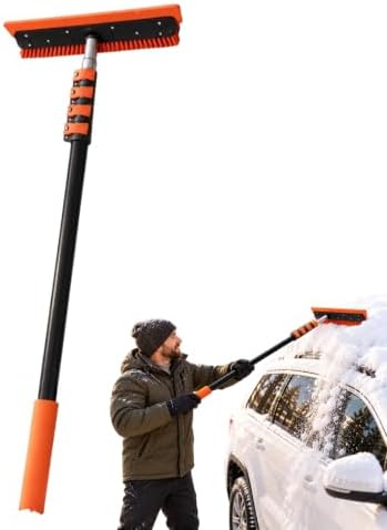 2027 Snow Rake Roof Snow Removal Tool, Light Snow Roof Rake for Cars