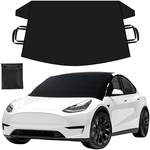EcoNour Snow Cover for Tesla Model 3/Y, Windshield Cover for Ice and Snow