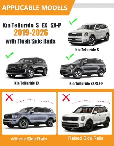 Roof Rack Cross Bars for Kia Telluride 2019-2026 EX S SX SX-Prestige