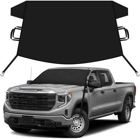 EcoNour Car Snow Cover Compatible for Toyota Sierra | Windshield Cover for Ice and Snow with S-Hook Straps | Heavy-Duty 600D Oxford Winter Car Cover, Waterproof & Anti-Slip