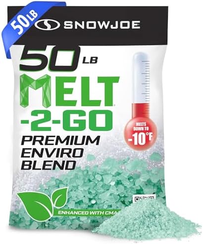 Snow Joe Premium Enviro Blend Ice Melt & Deicer, Safer for Concrete, 50 lb
