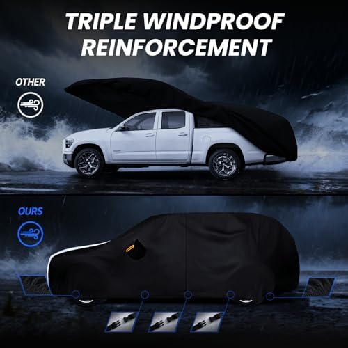 Multi-Layer Car Cover Custom Fit for Acura MDX(2007-2026), 100% Waterproof All Weather for Automobiles, Gift with Towel, Heavy Duty Car Covers for Rain Sun UV Protection with Door Zipper