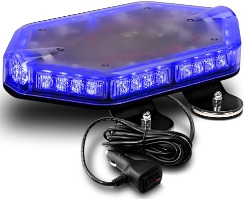 LAMPHUS NanoFlare 12 Inch 40W Blue LED Strobe Light Bar For Truck Vehicle