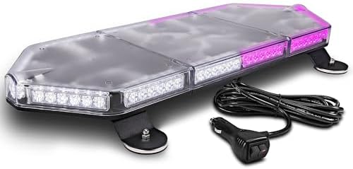 LAMPHUS NanoFlare 26 Inch 80W Purple White LED Strobe Light Bar, Funeral