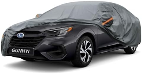 GUNHYI Premium Car Cover Custom Fit Subaru Legacy Sedan, 16 Layers Heavy Duty Car Cover Waterproof All Weather with Zipper Door for Sun Rain Snow Dust Uv Protection