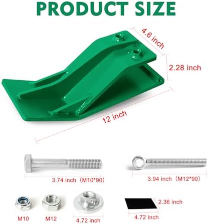 Edge Tamer for Tractor Bucket Protector 2PCS Green 5” Wide