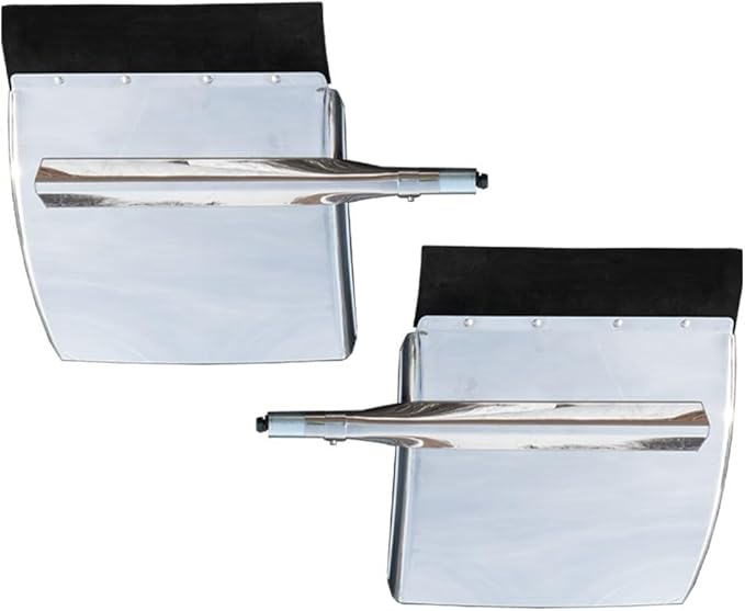 Mytee Products 4 Pack 24" x 29" Heavy-Duty Stainless Steel Quarter Fenders with Triangle Support Bracket, Polished Finish for 18-Wheelers, Semi-Trailers & Class 8 Trucks
