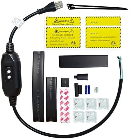 120V Plug-In GFCI Self Regulating Heat Cable Power Connection Kit