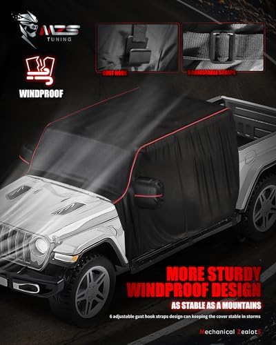 MZS 600D Waterproof Outdoor Cab Cover for Gladiator JT 4 Door 2020-2026