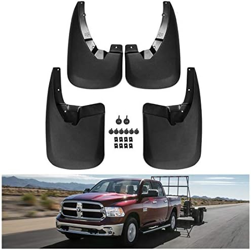 Kiwi Master No Drill Mud Flaps for 2009-2018 Ram 1500/2500/3500 w/o Fender