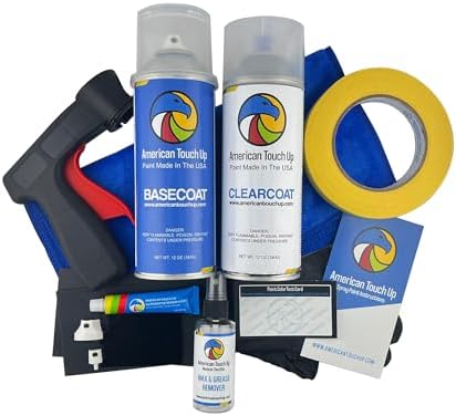 American Touch Up Paint Compatible with Honda | 752/W101 Cream White | Spray Paint - Basecoat/Clearcoat KIT