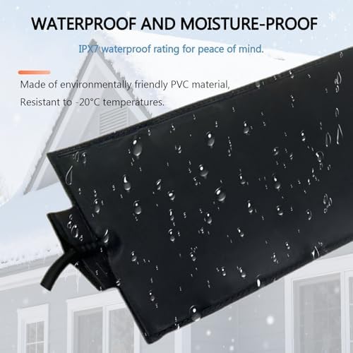 Gutter Heater for Roof, Snow Melting Mat Outdoor Prevent Ice Dams for Roofs and Gutters, Freeze Protection for Gutter Valley, Easy to Install, Suitable for Most Entryways(12cm*610cm(4.7in*20ft))