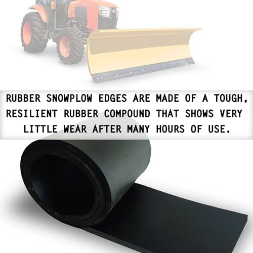 SIMOND STORE Rubber Snow Plow Cutting Edge – Heavy Duty 84" x 6" x 1"