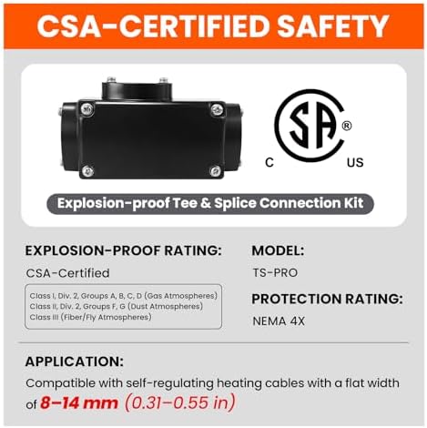 TS-PRO CSA Explosion-Proof Low-Profile Tee & Splice Connection Kit