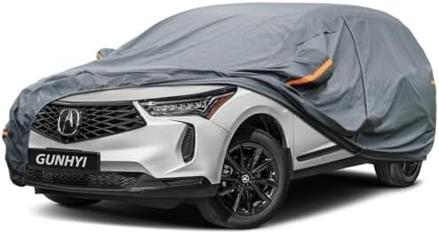 GUNHYI Premium Car Cover Custom Fit Acura RDX, 16 Layers Heavy Duty Car Cover Waterproof All Weather with Zipper Door for Sun Rain Snow Dust Uv Protection
