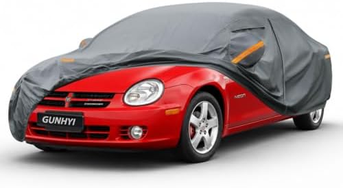 GUNHYI Premium Car Cover Custom Fit Dodge Neon, 16 Layers Heavy Duty Car Cover Waterproof All Weather with Zipper Door for Sun Rain Snow Dust Uv Protection