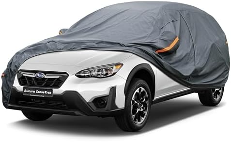 GUNHYI Premium Car Cover Custom Fit Subaru CrossTrek/XV CrossTrek (2012-2026), 16 Layers Heavy Duty Car Cover Waterproof All Weather with Zipper Door for Sun Rain Snow Dust Uv Protection