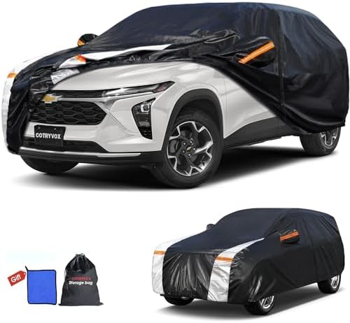 Chevrolet Trax Car Cover 100% Waterproof All Weather, Gift with Towel, 10 Layers SUV Car Cover Custom Fit 2013-2026 Chevy Trax, Full Exterior Car Covers Rain Sun UV Protection with Door Zipper.