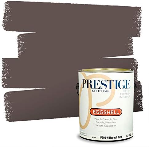 PRESTIGE Interior Paint and Primer in One, Dark Chocolate, Eggshell, 1 Gallon