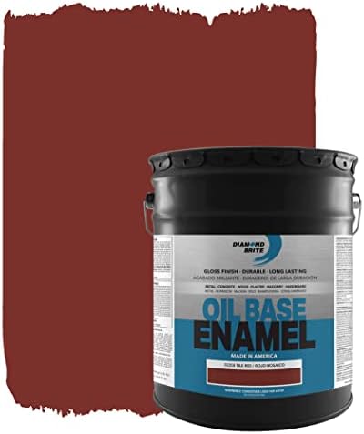 Diamond Brite Oil-Based Enamel Paint, Tile Red, 5 Gallon, 32250-5