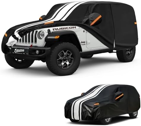 Kayme Jeep Wrangler 4 Door JK JL Car Cover Waterproof All Weather