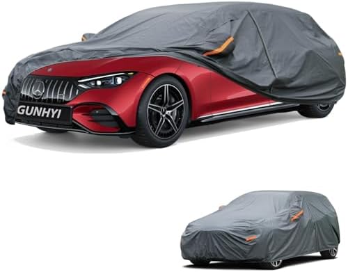 GUNHYI Premium Car Cover Custom Fit Mercedes-Benz EQE, 16 Layers Heavy Duty Car Cover Waterproof All Weather with Zipper Door for Sun Rain Snow Dust Uv Protection