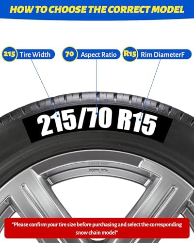 Auto Tightening Snow Chains Tire Chains For Cars Suv Pickup Trucks - Auto Tightening 1 Min Quick Fit AND Easy Installation, Reusable Universal Emergency Traction Snow Chains - Set of 2（HKN90）