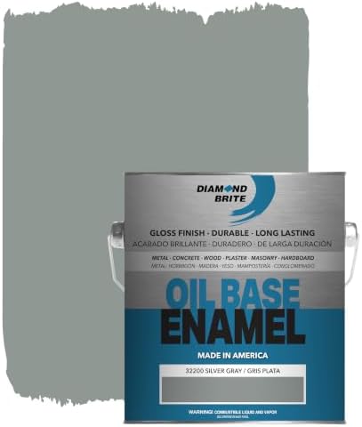 Diamond Brite Oil-Based Enamel Paint, Silver Gray, 1 Gallon, 32200-1