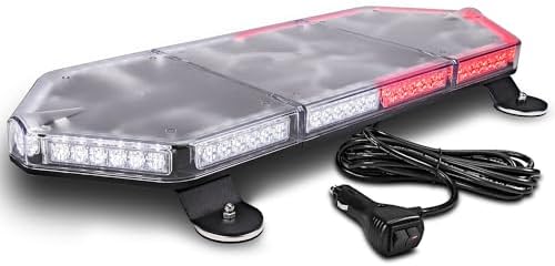 LAMPHUS NanoFlare 26 Inch 80W Red White LED Strobe Light Bar, Fire Truck