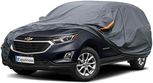 GUNHYI Premium Car Cover Custom Fit Chevrolet Chevy Equinox (2005-2026), 16 Layers Heavy Duty Car Cover Waterproof All Weather with Zipper Door for Sun Rain Snow Dust Uv Protection