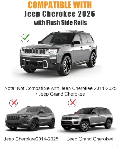 KINGGERI 300lbs Roof Rack Cross Bars for Jeep Cherokee 2026