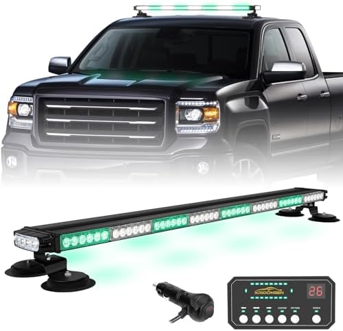XRIDONSEN 37 Inch 104 LED Roof Strobe Lights Top Magnetic light Bar