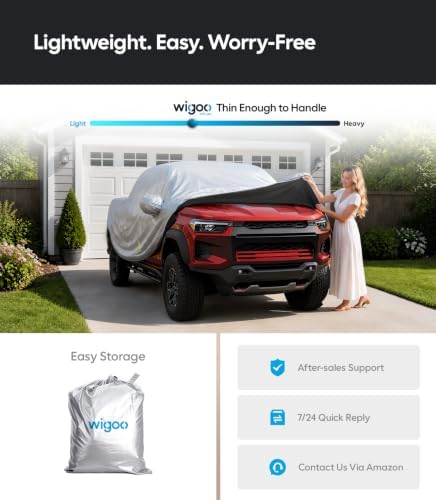 Wigoo Chevrolet Colorado Truck Cover 2003-2026, Waterproof All Weather