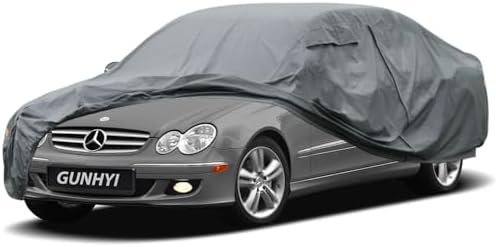 GUNHYI Premium Car Cover Custom Fit Mercedes-Benz CLK-Class, 16 Layers Heavy Duty Car Cover Waterproof All Weather with Zipper Door for Sun Rain Snow Dust Uv Protection