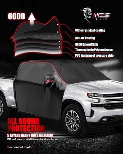MZS 600D Cab Cover Compatible with Silverado Sierra 1500 Crew Cab 2015-2026