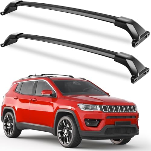 KINGGERI 300lbs Roof Racks Cross Bars for Jeep Compass 2018-2026