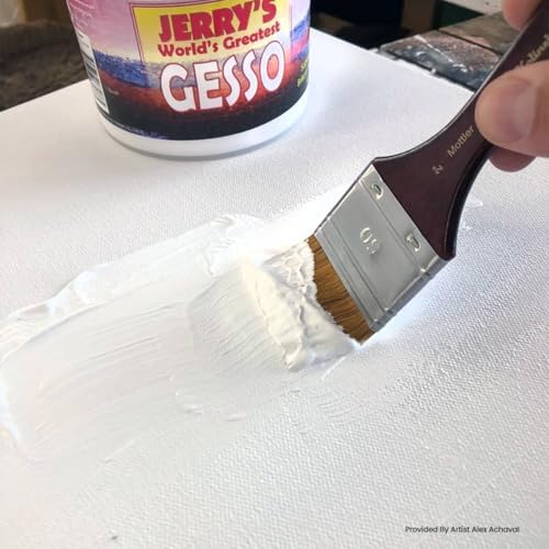 Jerry's World's Greatest Acrylic Ultra Bright White Gesso Primer - Non-Yellowing - Highly Pigmented Gesso Primer ideal for Students, Professionals, Artists - One Gallon